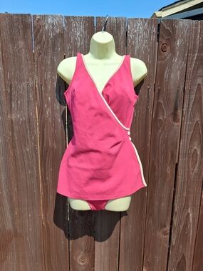 Women’s Vintage Bathing Suit with Cream Trim